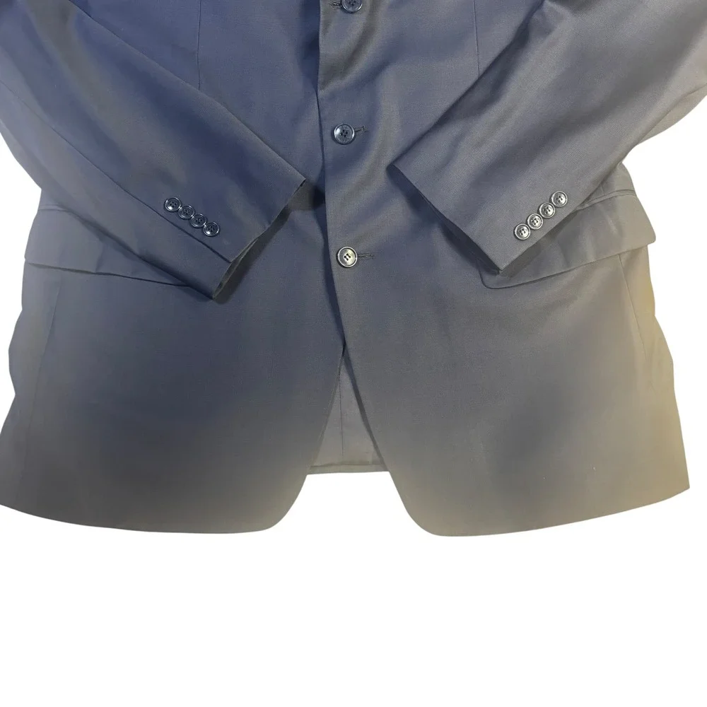 Jones New York Navy Blue 3-Button Tailored Blazer Suit Jacket 44L Mens